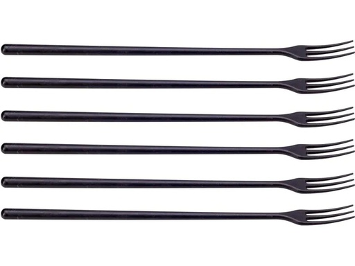 [90216755 1326589] Nouvel Käsefonduegabel lang, Schwarz, 6 Personen