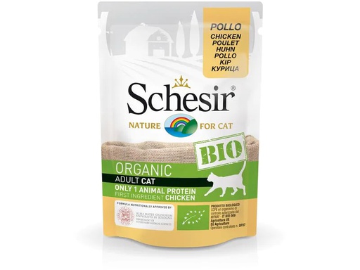 [90216774 1328395] Schesir Nassfutter Bio Huhn, 85 g