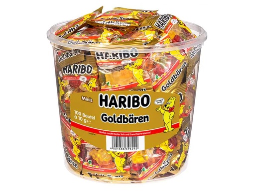 [90216784 1328579] Haribo Gummibonbons Goldbären mit Minibeutel 100 x 10 g