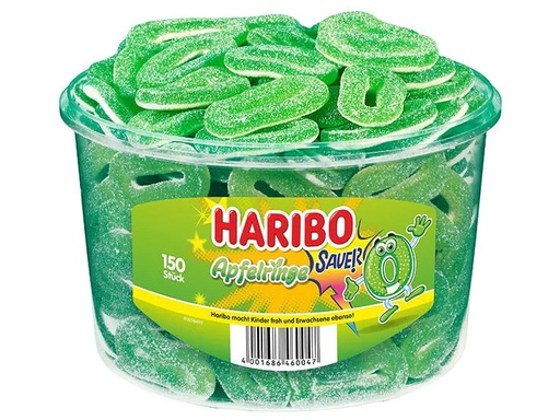 [90216818 1328573] Haribo Gummibonbons Saure Apfelringe 150 Stück