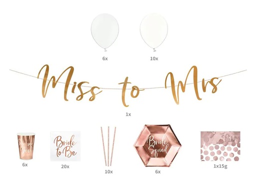 [90217053 1269819] Partydeco Partyset Bachelorette Party 7-teilig, Rosegold