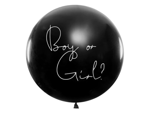 [90217096 1319517] Partydeco Luftballon Boy or Girl – Junge blau gefüllt, Ø 1 m, 1 Stk