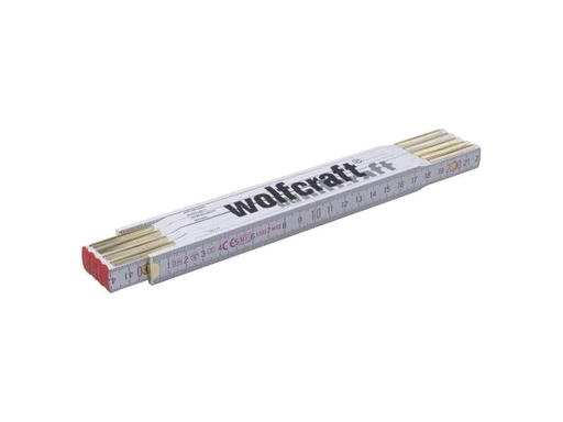 [90034750 811202] Wolfcraft Doppelmeter 2 m Holz