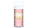 URSUS Washi Tape Amor 5 Stück, Rosa/Gold