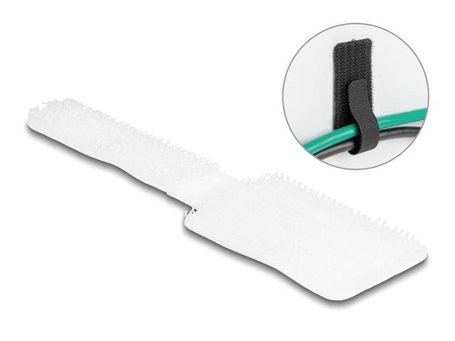 [90217563 1324200] Delock Klettkabelbinder selbstklebend Weiss 90 mm x 24 mm