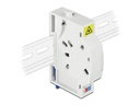 Delock LWL Anschlussdose für Hutschiene 2x SC/LC weiss