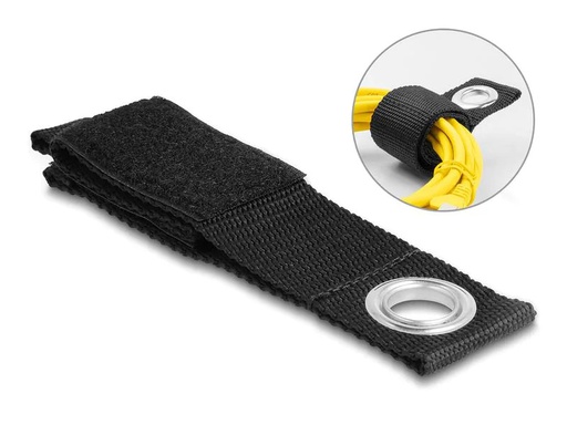 [90217607 1324199] Delock Klettkabelbinder Schwarz 260 mm x 38 mm