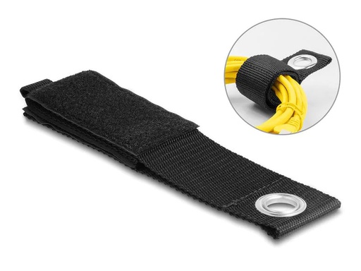 [90217694 1324198] Delock Klettkabelbinder Schwarz 435 mm x 50 mm