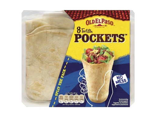 [90217719 1332202] Old El Paso Tortilla Pockets 8 Stück
