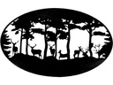 Esschert Design Wanddekoration Hirsche 89.8 cm, Schwarz