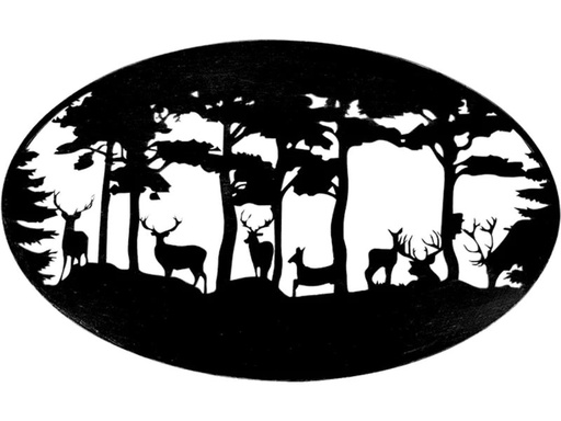 [90217771 1308640] Esschert Design Wanddekoration Hirsche 89.8 cm, Schwarz