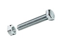 Krafter Sechskantschrauben M 8 x 80 mm mit Muttern Stahl, 2 Stück