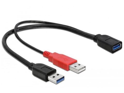 [90034937 393554] Delock USB 3.0-Y-Kabel  USB A - USB A 0.3 m