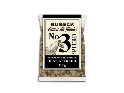 [90218068 1320849] Bubeck Hundekuchen No. 3 mit Pferd, 210 g
