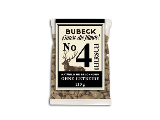[90218074 1320848] Bubeck Hundekuchen No. 4 mit Hirsch, 210 g