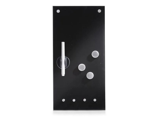[90034997 600527] Zeller Present Magnethaftendes Glassboard 20 cm x 40 cm, Schwarz