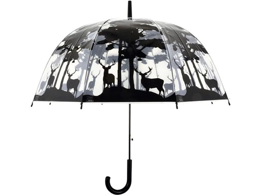 [90218148 1308636] Esschert Design Schirm Wald Schwarz/Transparent