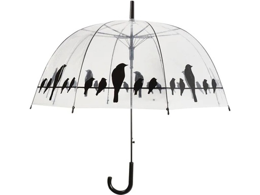 [90218154 1308635] Esschert Design Schirm Vögel auf Draht Schwarz/Transparent