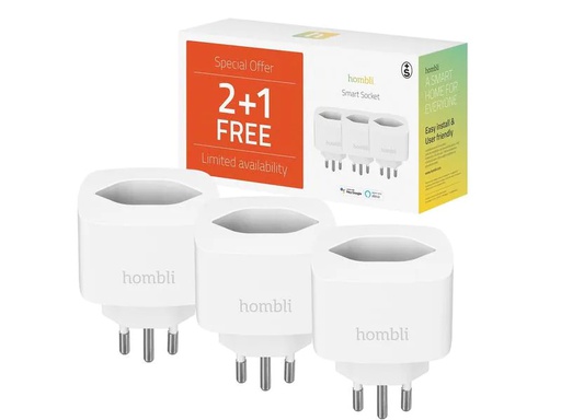 [90218167 1312062] hombli Smart Socket CH, Weiss, 3er-Set