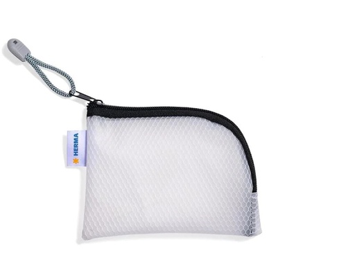 [90218778 1316979] HERMA Etui Mesh Bag A7, 7.4 x 10.5 cm, Schwarz/Weiss