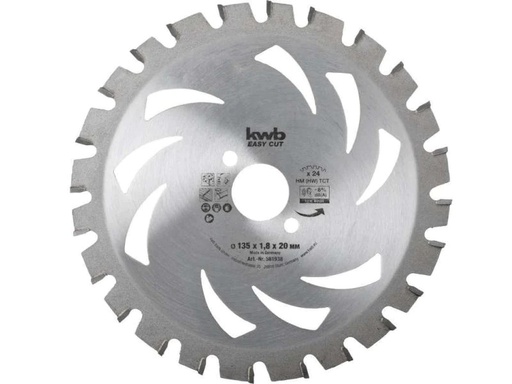 [90035173 493153] kwb Kreissägeblatt Easy Cut HM Ø 135 x 20 mm
