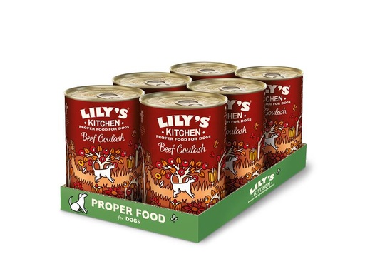 [90219374 1337834] Lily's Kitchen Nassfutter Rindsgulasch, 6 x 400g