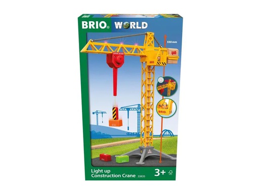 [90035240 1017774] BRIO Eisenbahn Baukran mit Lichtern