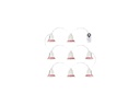 Sirius Weihnachtslichterkette Tiffany Glocke, 8 × Lampen, Rot