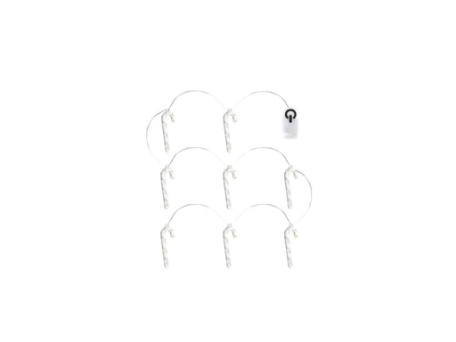 [90219420 1332334] Sirius Weihnachtslichterkette Hannah Zuckerstange, 8 × Lampen,Weiss