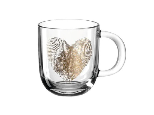 [90035245 866622] Leonardo Kaffeetasse Emozione – Fingerabdruck 400 ml, 1 Stück