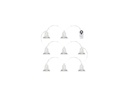 Sirius Weihnachtslichterkette Tiffany Glocke, 8 × Lampen, Silber