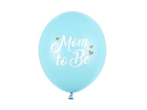 [90219695 1319519] Partydeco Luftballon Mom to be Ø 30 cm, 6 Stück, Blau