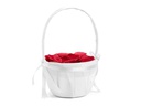 Partydeco Hochzeitsaccessoire Korb für Rosenbüten 26 cm, Weiss
