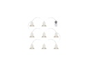 Sirius Weihnachtslichterkette Tiffany Glocke, 8 × Lampen, Gold