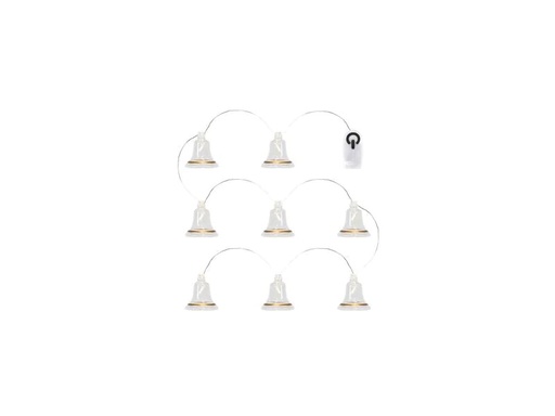 [90219777 1332324] Sirius Weihnachtslichterkette Tiffany Glocke, 8 × Lampen, Gold