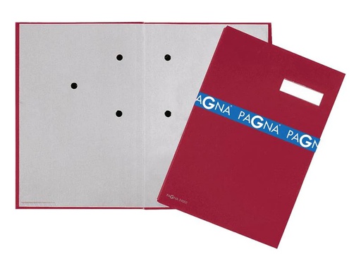 [90035317 1191701] Pagna Unterschriftenmappe Leinen mit 5 Fächer, Rot