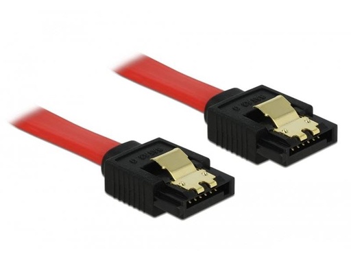 [90035366 145362] Delock SATA3-Kabel rot, Clip, 30 cm