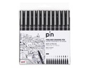 Uni Fineliner PIN Etui, 12 Stück