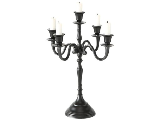 [90219912 1310574] Boltze Kerzenständer Victoria 40 cm, Schwarz