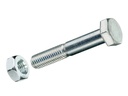 Krafter Sechskantschrauben M 8 x 50 mm mit Muttern Edelstahl, 2 Stk