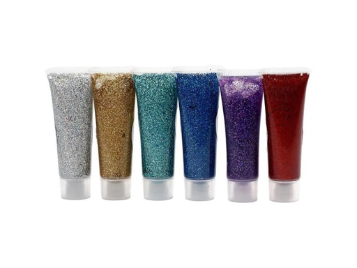 [90220286 894902] Eulenspiegel Schminkfarbe Glitzer 6 x 18 ml
