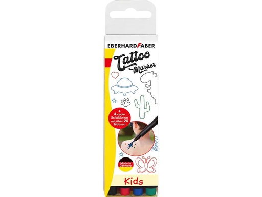 [90220289 1102049] Eberhard Faber Tattoostift Set Kids, 4 Stück