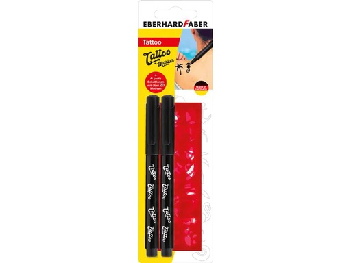 [90220292 1102050] Eberhard Faber Tattoostift inkl. Schablonen, 2 Stück