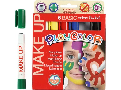 [90220319 661399] Eulenspiegel Schminkfarbe Stifte 6 Farben Basic