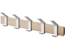 Yamazaki Garderobenleiste Rin 5 Haken, Braun/Silber