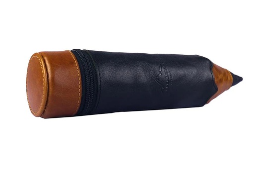 [90220523 1330399] Alpenleder Etui Griffel Ebenholz und Cognac