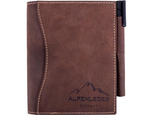 [90220587 1328667] Alpenleder Notizbuch Goethe A6, liniert, Büffelleder braun