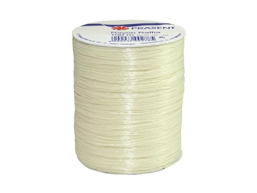 [90220605 1318976] Pattberg Geschenkband Raffia Rayon 100 m, Creme