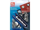 Prym Ösen + Scheiben 8 mm, Silber, 24 Stück