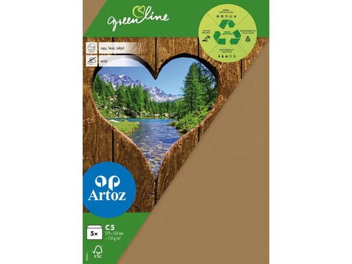[90035606 1212418] Artoz Couvert Greenline C5, 5 Stück, Braun